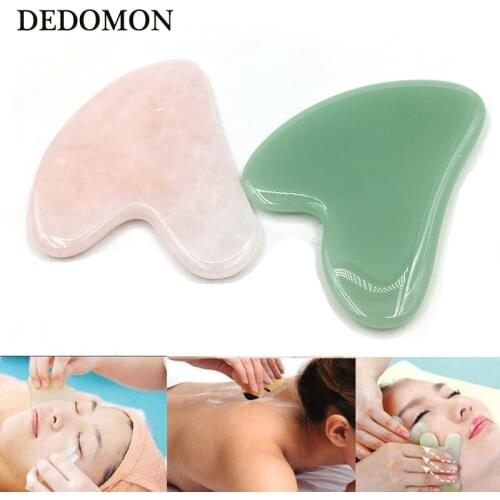 Natural Jade Guasha Board Scraching Facial Eyes Scraping Gua Sha SPA Massage Tool Health Care Beauty Acupoints Plate Massager