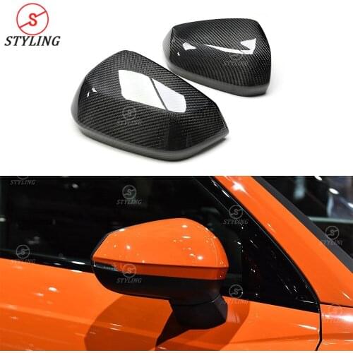 Q2 Mirror Cover with & without lane side assist 2019 For Audi Q3 Carbon Fiber Rear View Mirror Cover 1:1 Replacement style 2019