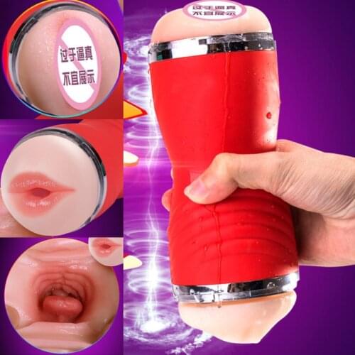 Adult Sex Toys Double Head Vagina Blowjob Oral Sex for Men Masturbator Masculino Pocket Pussy Buceta Toy Sex Machine Toy for Men