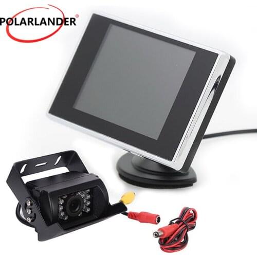Backup Camera Auto TV car Screen TFT LCD Car Monitor 3.5" Backup Camera for Bus Rear View Camera Parking Reverse Monitor