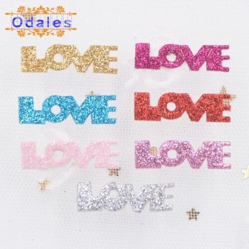 400Pcs/lots Letters Love Handmade Crafts Patches for Wedding Decoration DIY Hair Clip Craft Accessories Bless Card Making