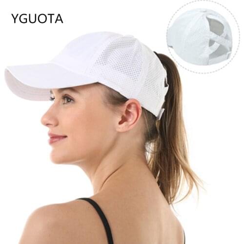 Baseball Cap Female 2021 New Europe And The United States In The Outdoors Horsetail Breathable Mesh Hat