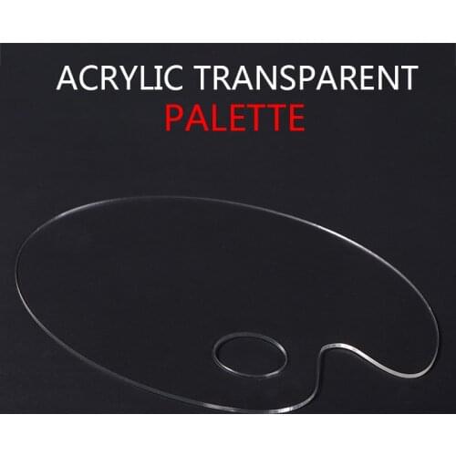 1pcs Acrylic Transparent Palette Oil Watercolour Art Pigment Drawing Tray Palette for School Artistic Supplies