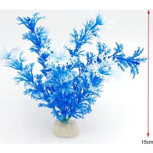 1pcs Blue Simulated Aquarium Plants Ornaments Aquarium Fish Tank Plant Underwater Grass Decor Aquarium Decoration