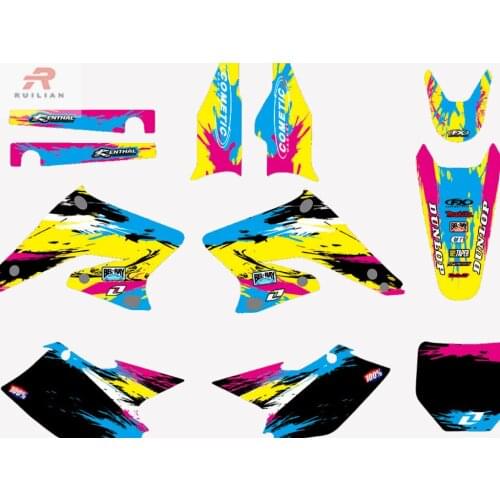 1084 Motorcycle Team Graphic & Backgrounds Dirt Sticker Kit Decals FOR SUZUKI RMZ250 2004 2005
