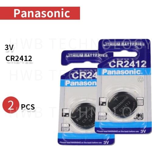2PCS/lot 100% Original New For Panasonic CR2412 3V Lithium Coin watch Key Fobs Battery For swatch watch For LEXUS Car Controller