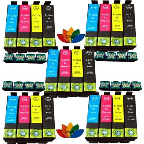 20 Pk Compatible EPSON T220XL T2201 XL Ink Cartridges For XP320 XP420 XP424 WorkForce 2630 2650 2660 2750 2760 Printer