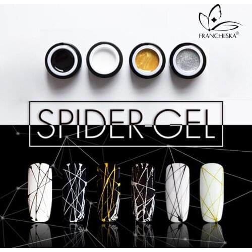 Francheska 6 Color Spider Gel Nail Polish Professional Nail Art Paint Gel Lacquer Emboss Pull Line Spider Pulling Painting TSLM2