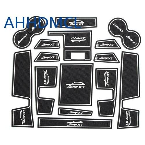 AHHDMCL Car Door Groove Mat Gate Slot Cup Armrest Storage Pad Mat For ZOTYE Damy X7
