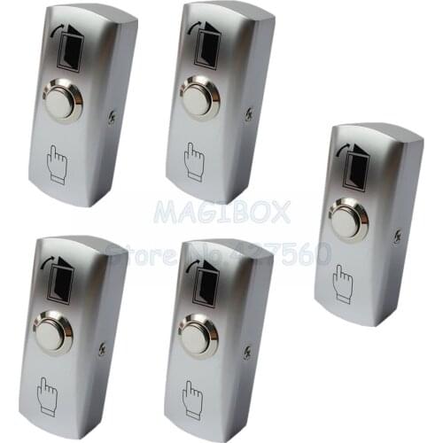 Security Stainless Steel Exit Release Push Out Button Switch Part Door pack of 5
