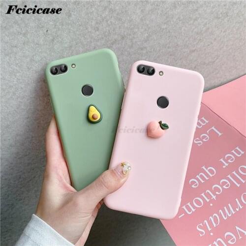 For Huawei P Smart Case 3D Fruit Silicone Soft PSmart 2018 Cover Phone Bags Peach Grape Avocado Cases For Huawei P Smart FIG-LX1