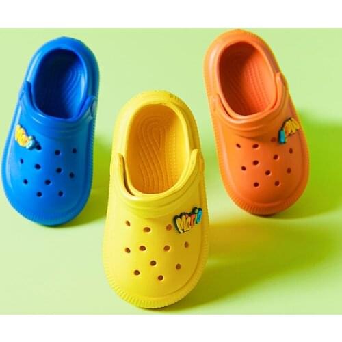 Spring Summer Children Shoes For Girl Boy 2021 New Casual Fashion Cartoon Active Kid Baby Toddler Flip Flop Rubber