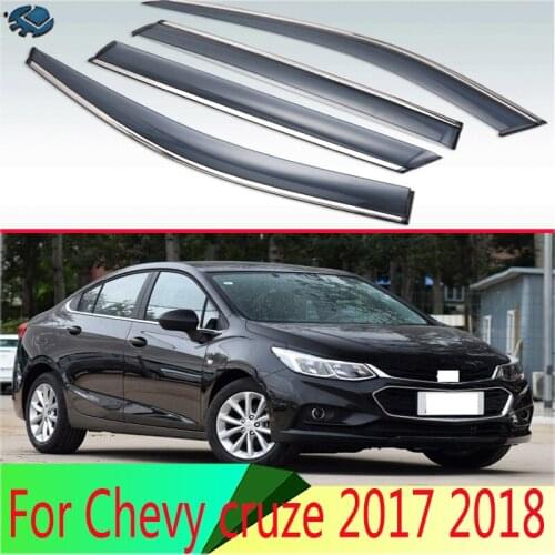 For Chevy cruze 2017 2018 Plastic Exterior Visor Vent Shades Window Sun Rain Guard Deflector 4pcs