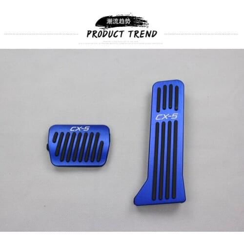 For Mazda CX-5 2017-2018 2pcs High-quality aluminum alloy Non-Drilling Brake Accelerator Pedal Plate Pad Car-styling Car-covers