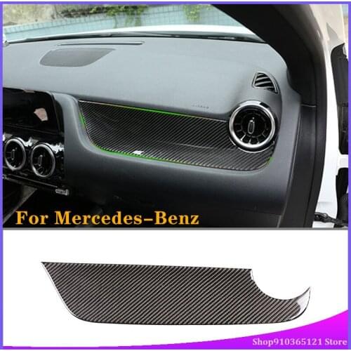 For Mercedes-Benz B-Class 2020 Auto Co-Drive Center Control Panel Real Carbon Fiber (Soft) Car Interior Modification Accessories