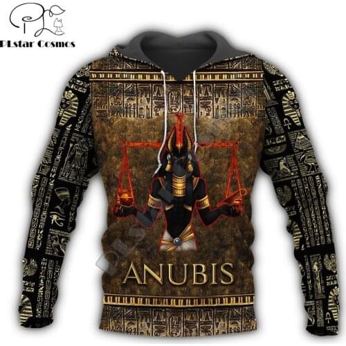 Ancient Egypt Anubis 3D All Over Printed Mens autumn Hoodie Harajuku Unisex Casual Pullover Streetwear Jacket Tracksuits DK130
