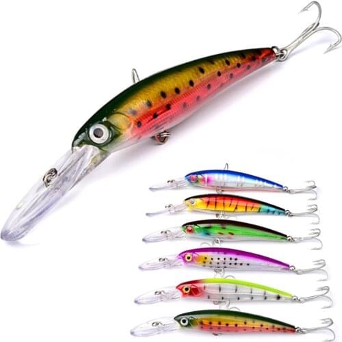 Minnow Fishing Lure Hard bait 165mm/33g Sinking deep dive 4.5m Wobbler Crankbait Hook 3D eye laser Sea fishing Isca Artificial
