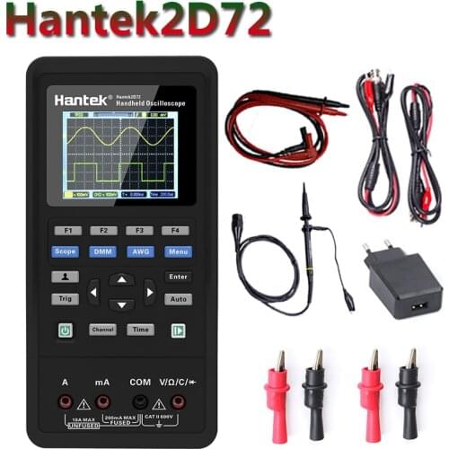 Hantek 3in1 Digital Oscilloscope+Waveform Generator+Multimeter 40mhz 70mhz USB Handheld 2 Channel Multifunction Osciloscopio