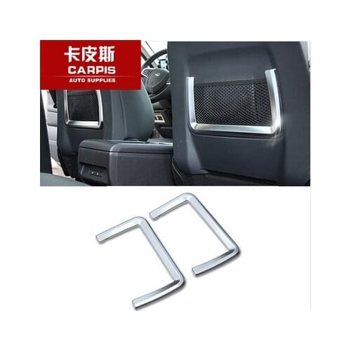 Chrome Car Seat Storage Net Bag Cover Frame Trim Sticker For Land Rover Discovery Sport 2015 2016 2017 Accessories Car Styling