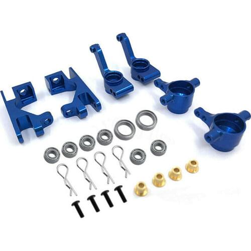 Aluminum Alloy Steering Cast Blocks Stub Axle Carrier Kit For 1/10 Traxxas Slash 5807 4x4 Rustler RC Car DIY Replacement Upgrade