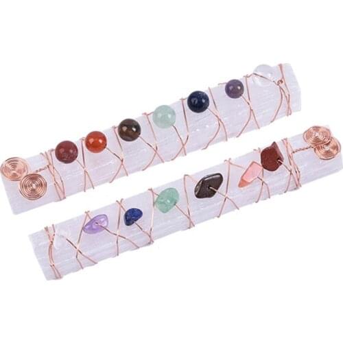 Crystals healing jewelry raw selenite chakra for sale