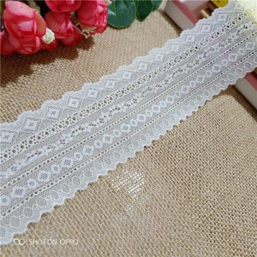 6cm S1631 white exquisite Nylon Spandex stretch Jacquard lace trimmings for sewing womens underwear clothing wedding dress