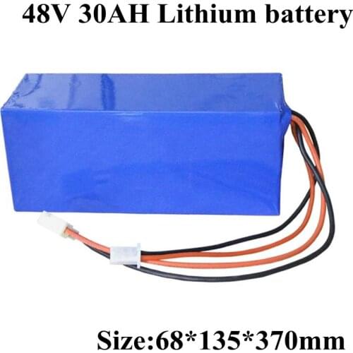 Power Li-ion Battery 48v 30ah Lithium Battery Pack BMS 50A Battery 48v 1000w Electric Scooter Bike 2000w 48v + Alloy 5A Charger