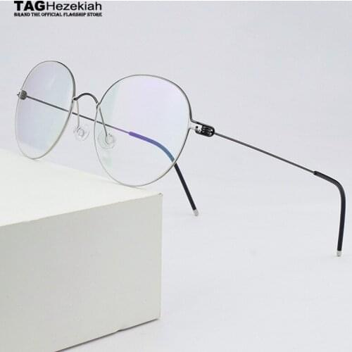 2020 New Round Titanium Glasses Frame Men Eyeglasses Women Optical Prescription Brand Eyewear Ultralight Myopia spectacle frames