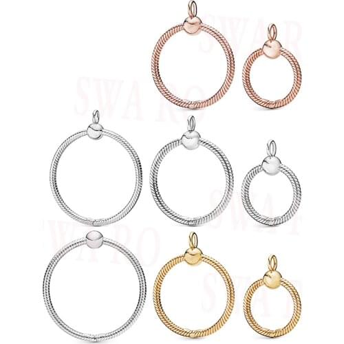 2019 Autumn New Crown O Series Moments Large Medium Small Pendant Carrier Diy Charm riginal Female Jewelry Personality Gift