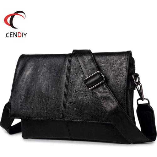 Brand Mens Briefcase PU Leather Messenger Travel Bag Simple Business Tote Man Casual Crossbody Briefcases Laptop Shoulder Bags