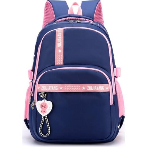 Primary Student School Bags for Girls Cute Backpack Child Waterproof Nylon Schoolbag Large Capacity Kids Bookbag 2-6 Grade