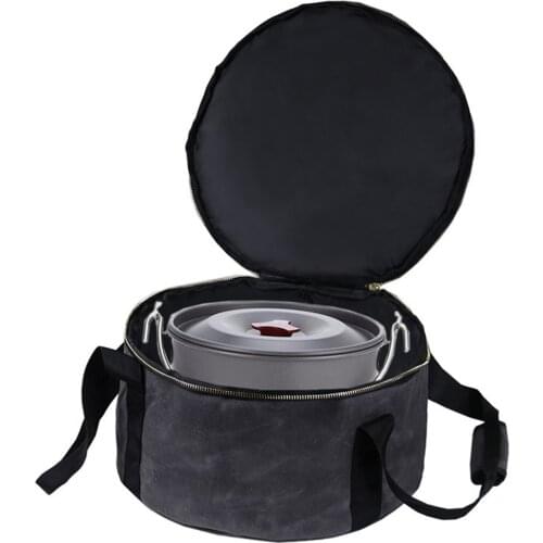 Storage Bag For Camping Pot Waterproof Zippered Carrier Organizer Bag For Camping Cookware Camping Pot Storage Bag