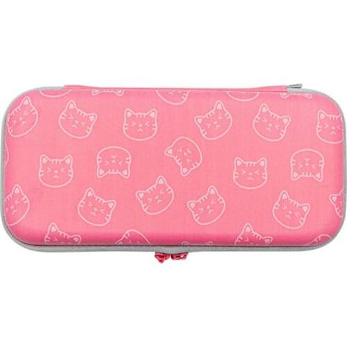 Cute Cat Claw Pattern Storage Bag Portable Hard Shell Carrying Case for Switch Game Console Accessories