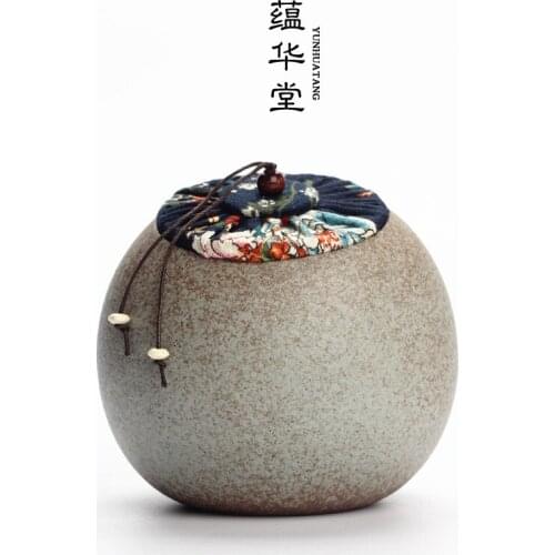 Japanese stoneware tea pot, ceramic kung fu tea set sealed pot, custom size Tieguanyin Puer tea caddies