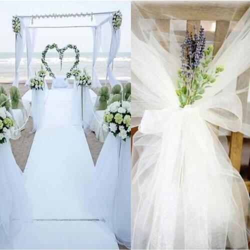 5/10m Tulle Roll Organza Fabric Sheer Crystal Wedding Party Decoration Baby Shower Girls Tutu Skirt Yarn DIY Accessories 70