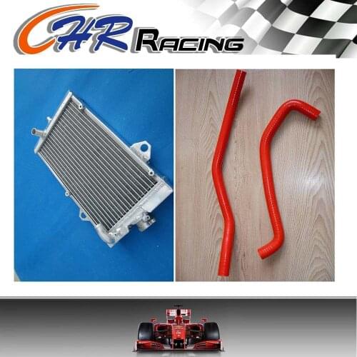 Aluminum radiator & red hose for Yamaha Raptor 700 YFM700R 2006-2013 YFM700
