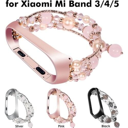 Mi Band 3 4 5 Straps Jewelry Bracelet for Xiaomi Bands correa Dressy Wristband Replacement Bands Women Girl pulsera Luxury