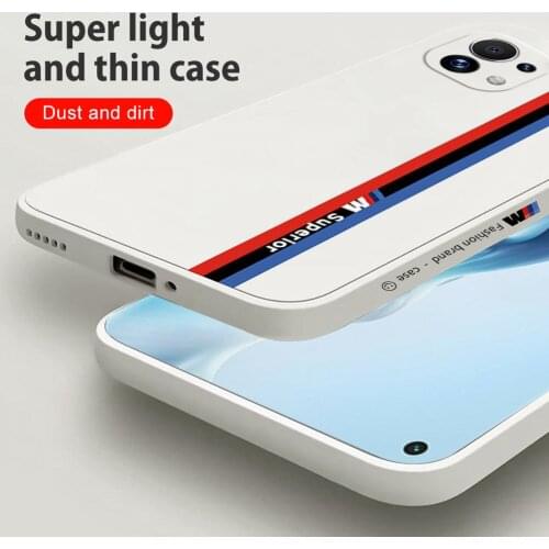 For Xiaomi Mi 11 Lite Case Liquid Silicone Cover Xiomi 11i Mi11 Ultra Pro 11Lite Camera Shockproof Soft Coque With Lanyard Rope