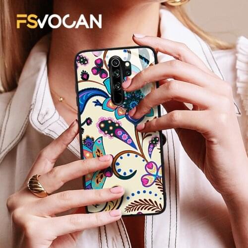 Floral Phone Case For Xiaomi POCO X3 NFC M3 F3 5G Redmi Note 10 9 8 Pro Max 8T 10S 9S 8A 9A 9C Cover Lace Mandala Flower Fundas