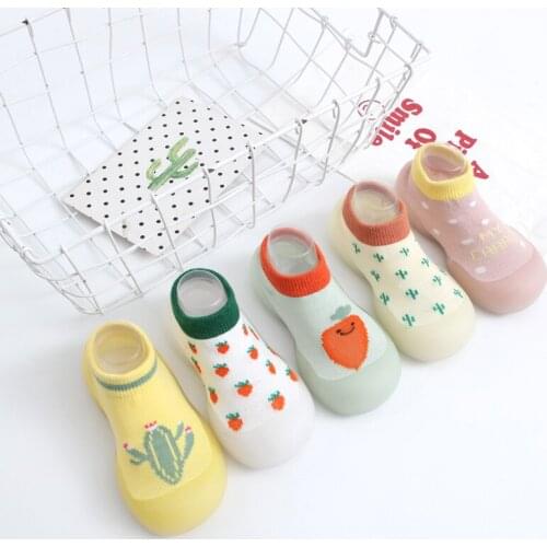 Baby Footwear with Soft Soles Cartoon Embroidery Socks Shoes for Newborn Toddlers Floor Shoes Non-slip Boys Girls Walker Slipper