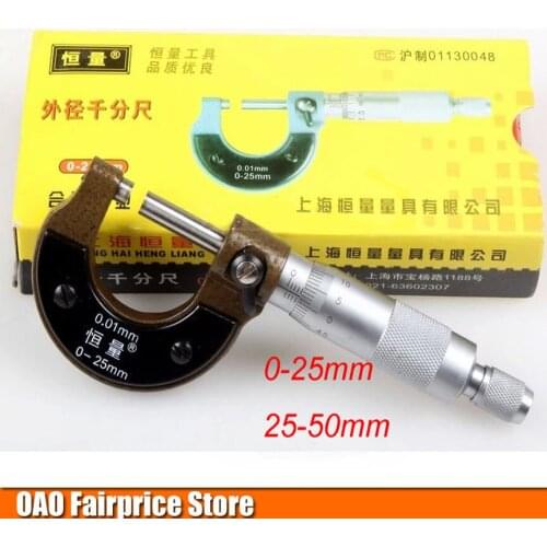 Industrial micrometer diameter,Industrial grade,outside micrometer,very durable, 0-25mm / 25-50mm, Free shipping
