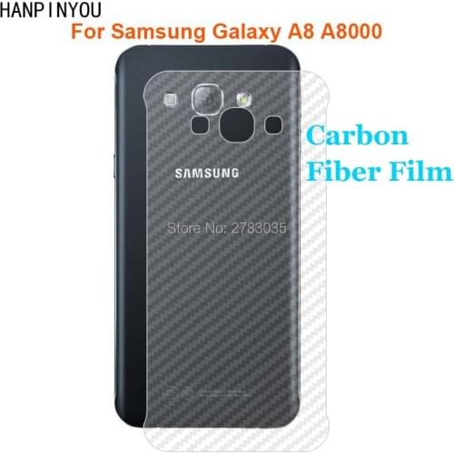 For Samsung Galaxy A8 2015 A800 A8000 5.7" Durable 3D Anti-fingerprint Transparent Carbon Fiber Back Film Rear Screen Protector