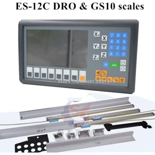 New Easson ES-12C 3 axis DRO system mill lathe 3 axis digital readout and 3 pieces GS10 digital linear scale for lathe milling