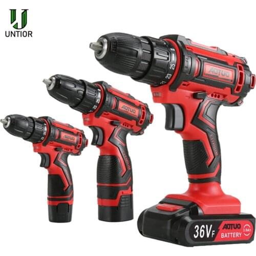 UNTIOR 21V Electric Drill 40NM Cordless Screwdriver Adjustable Speed Mode Electrical Drill Brush Special Car Polishing Tools