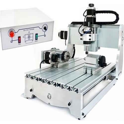 1pc 4 axis CNC 3040 T-D300 engraving machine, CNC router mini cnc milling machine +4pcs cnc frame