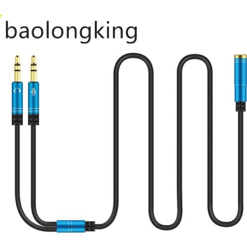 One-to-two adapter cable two-hole computer headset audio two-in-one converter headset conversion cable
