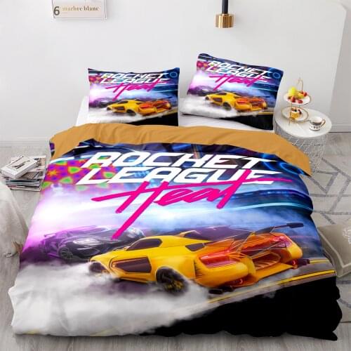 Game Rocket League Bedding Set Bedspread Single Twin Full Queen King Size Sports Car Bed Sets Childrens Bedroom Duvetcover