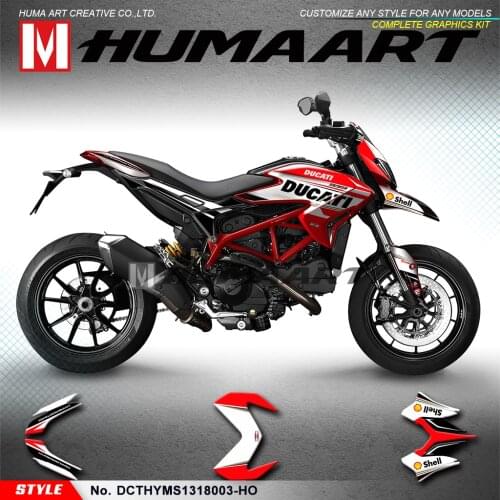 HUMAART Complete Vinyl Decal Sticker Kit for DUCATI Hypermotard Hyperstrada 821 939 2013 2014 2015 2016 2017 2018 Customizable