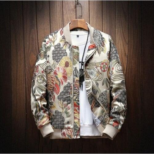 Fashion Embroidery Men Jacket Coat Man Hip Hop Streetwear Men Jacket Coat Bomber Jacket Men Clothes