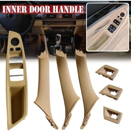 Left Hand Drive LHD For BMW 5 series F10 F11 Beige Black Red Brown Car Interior Inner Door Handle Panel Pull Trim Cover